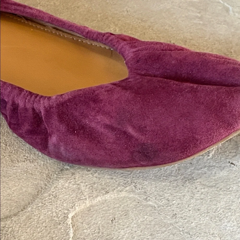 J Crew sz 9.5 plum colored suede flats